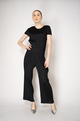 Pleats Please Issey Miyake Monthly Colors: April Pleated T-Shirt in Black Vancouver. Shop Online or in Store.