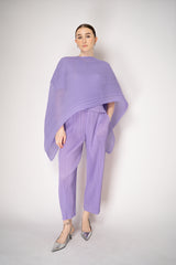 Pleats Please Issey Miyake Monthly Colors: April Straight Leg Pants in Lilac Vancouver. Shop Online or in Store.
