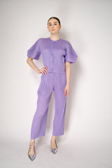 Pleats Please Issey Miyake Monthly Colors: April Straight Leg Pants in Lilac Vancouver. Shop Online or in Store.