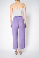 Pleats Please Issey Miyake Monthly Colors: April Straight Leg Pants in Lilac Vancouver. Shop Online or in Store.