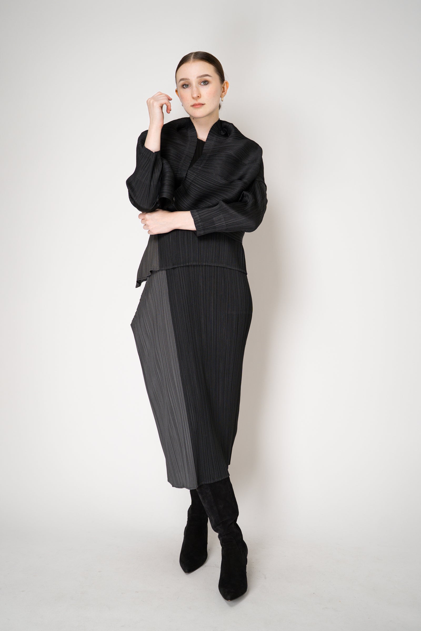 Pleats Please Issey Miyake Monthly Colors: August Cardigan in