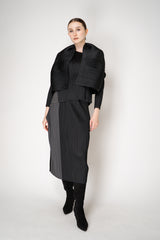 Pleats Please Issey Miyake Monthly Colors: August Cardigan in Black Vancouver. Shop Online or in Store.