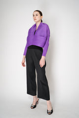 Pleats Please Issey Miyake Monthly Colors: August Cardigan in Purple Vancouver. Shop Online or in Store.