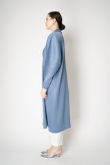 Pleats Please Issey Miyake Monthly Colors: December Maxi Cardigan in Icy Blue Vancouver. Shop Online or in Store.