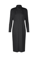 Pleats Please Issey Miyake Monthly Colors: February Collared Coat in Black Vancouver. Shop Online or in Store.