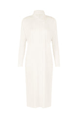 Pleats Please Issey Miyake Monthly Colors: February Collared Coat in Off-White Vancouver. Shop Online or in Store.