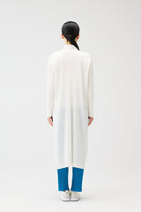 Pleats Please Issey Miyake Monthly Colors: February Collared Coat in Off-White Vancouver. Shop Online or in Store.