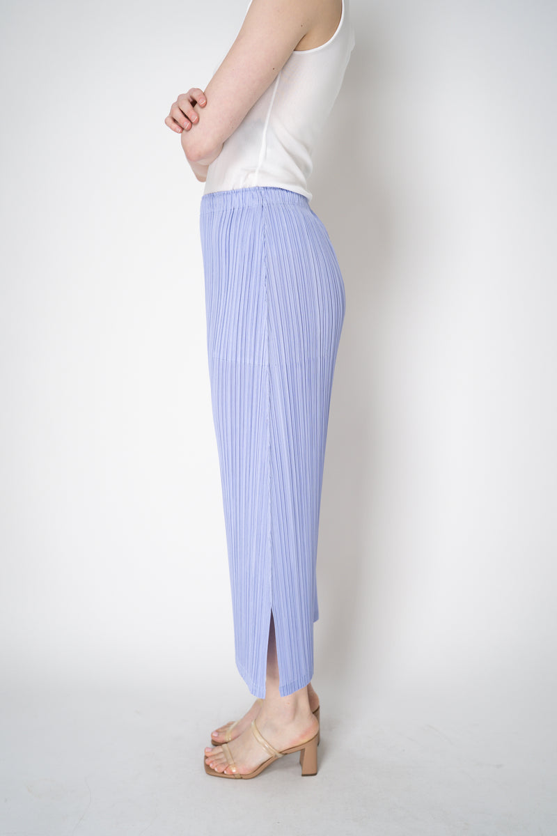 Pleats Please Issey Miyake Monthly Colors: February Wide Leg Pants in Lavender Vancouver. Shop Online or in Store.