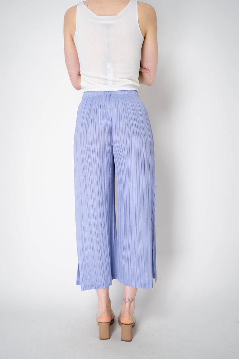 Pleats Please Issey Miyake Monthly Colors: February Wide Leg Pants in Lavender Vancouver. Shop Online or in Store.