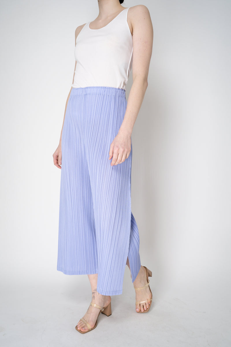 Pleats Please Issey Miyake Monthly Colors: February Wide Leg Pants in Lavender Vancouver. Shop Online or in Store.