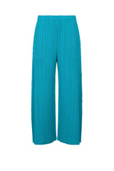 Pleats Please Issey Miyake Monthly Colors: January Wide Leg Pants in Aqua Blue Vancouver. Shop Online or in Store.