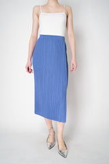 Pleats Please Issey Miyake Monthly Colors: March Ankle Length Skirt in Periwinkle Vancouver. Shop Online or in Store.
