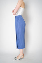 Pleats Please Issey Miyake Monthly Colors: March Ankle Length Skirt in Periwinkle Vancouver. Shop Online or in Store.