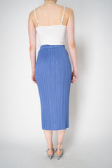 Pleats Please Issey Miyake Monthly Colors: March Ankle Length Skirt in Periwinkle Vancouver. Shop Online or in Store.