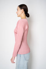 Pleats Please Issey Miyake Monthly Colors: September Long Sleeve Top in Rosewood Pink Vancouver. Shop Online or in Store.