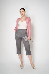 Pleats Please Issey Miyake Monthly Colors: September Zip Jacket in Rosewood Pink Vancouver. Shop Online or in Store.