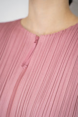 Pleats Please Issey Miyake Monthly Colors: September Zip Jacket in Rosewood Pink Vancouver. Shop Online or in Store.