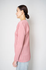 Pleats Please Issey Miyake Monthly Colors: September Zip Jacket in Rosewood Pink Vancouver. Shop Online or in Store.