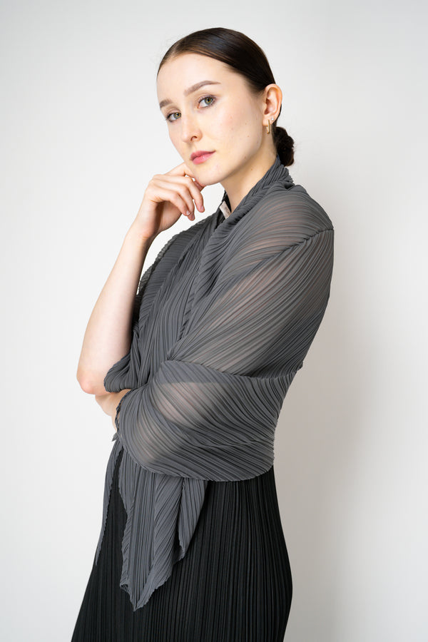 Pleats Please Issey Miyake Monthly Scarf September in Grey Vancouver. Shop Online or in Store.