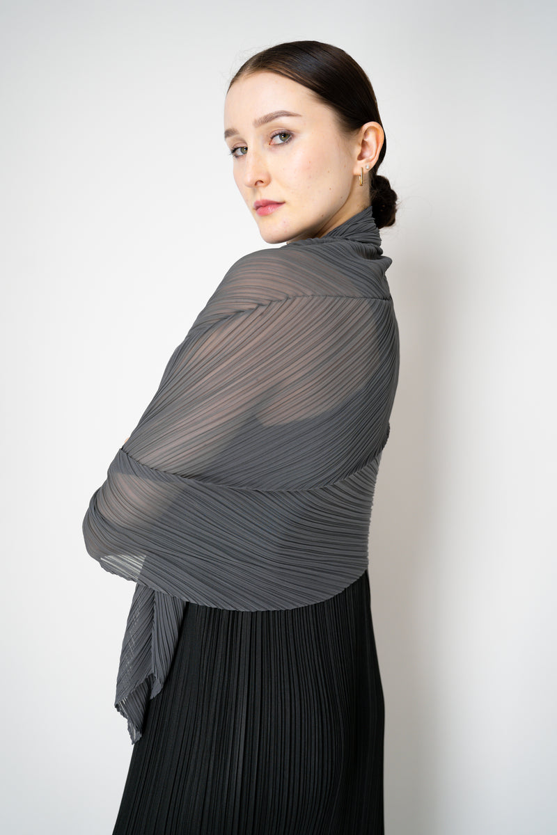 Pleats Please Issey Miyake Monthly Scarf September in Grey Vancouver. Shop Online or in Store.