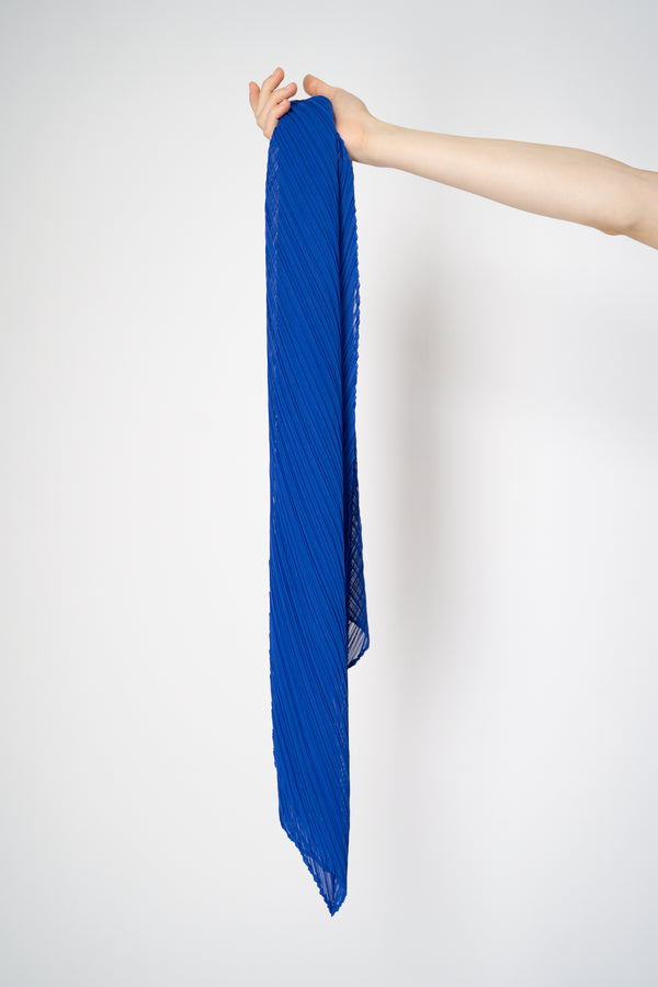 Pleats Please Issey Miyake Monthly Shawl Scarf September in Indigo Blue Vancouver. Shop Online or in Store.
