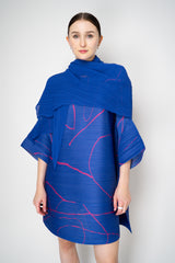Pleats Please Issey Miyake Monthly Shawl Scarf September in Indigo Blue Vancouver. Shop Online or in Store.