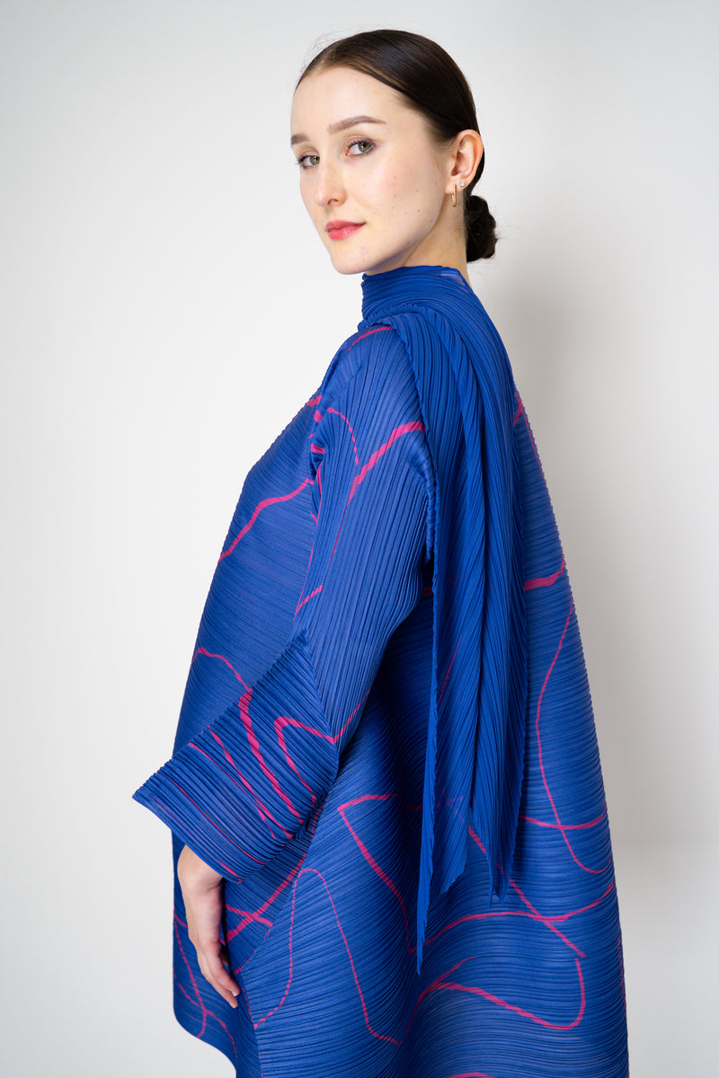 Pleats Please Issey Miyake Monthly Shawl Scarf September in Indigo Blue Vancouver. Shop Online or in Store.