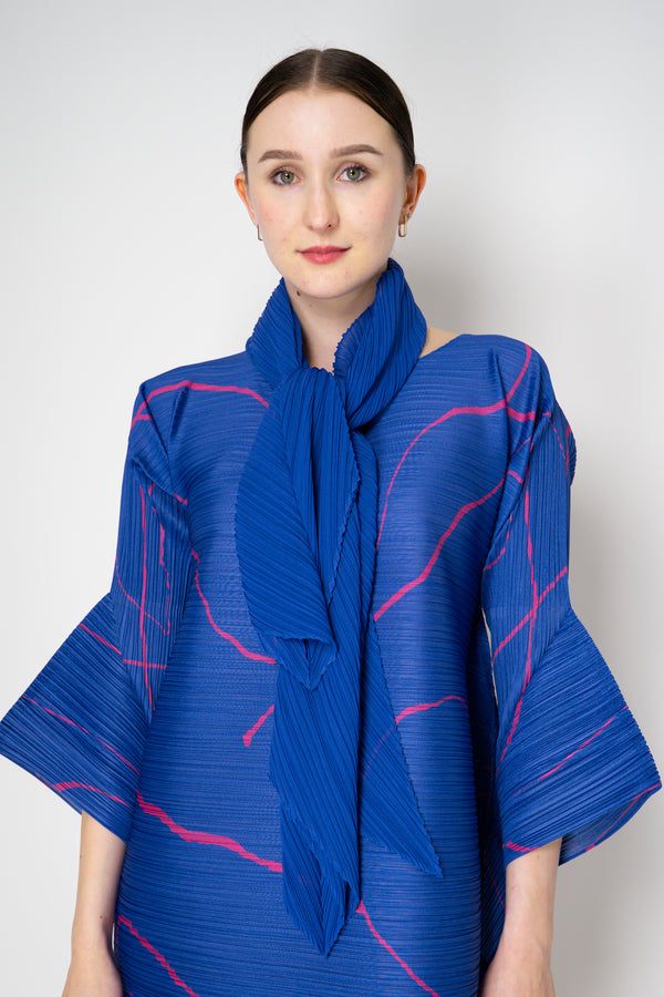 Pleats Please Issey Miyake Monthly Shawl Scarf September in Indigo Blue Vancouver. Shop Online or in Store.