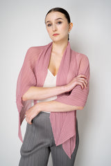 Pleats Please Issey Miyake Monthly Shawl Scarf September in Rosewood Pink Vancouver. Shop Online or in Store.