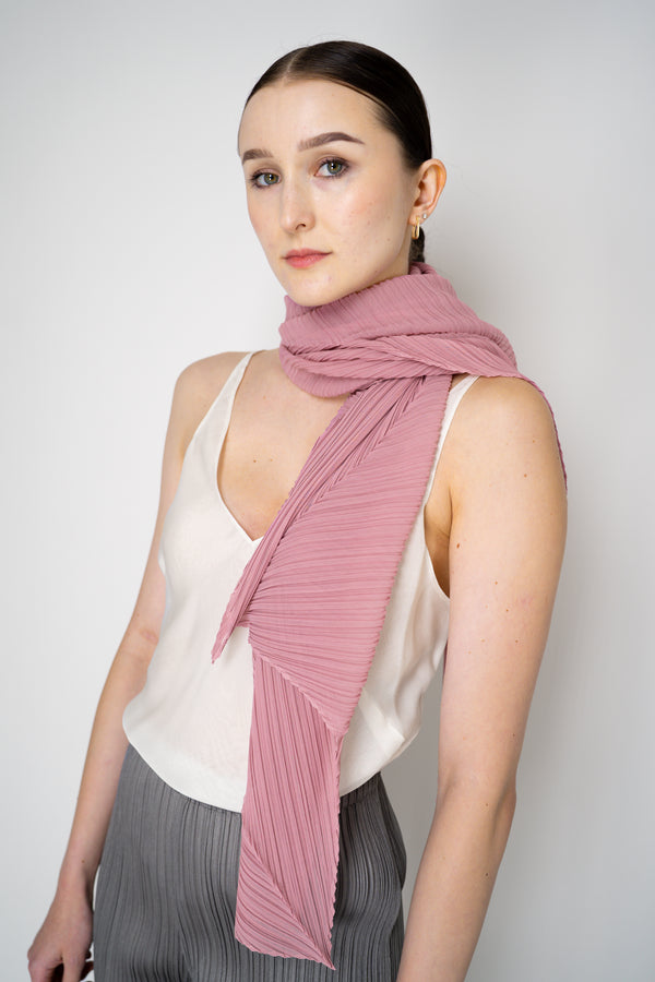 Pleats Please Issey Miyake Monthly Shawl Scarf September in Rosewood Pink Vancouver. Shop Online or in Store.
