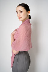 Pleats Please Issey Miyake Monthly Shawl Scarf September in Rosewood Pink Vancouver. Shop Online or in Store.