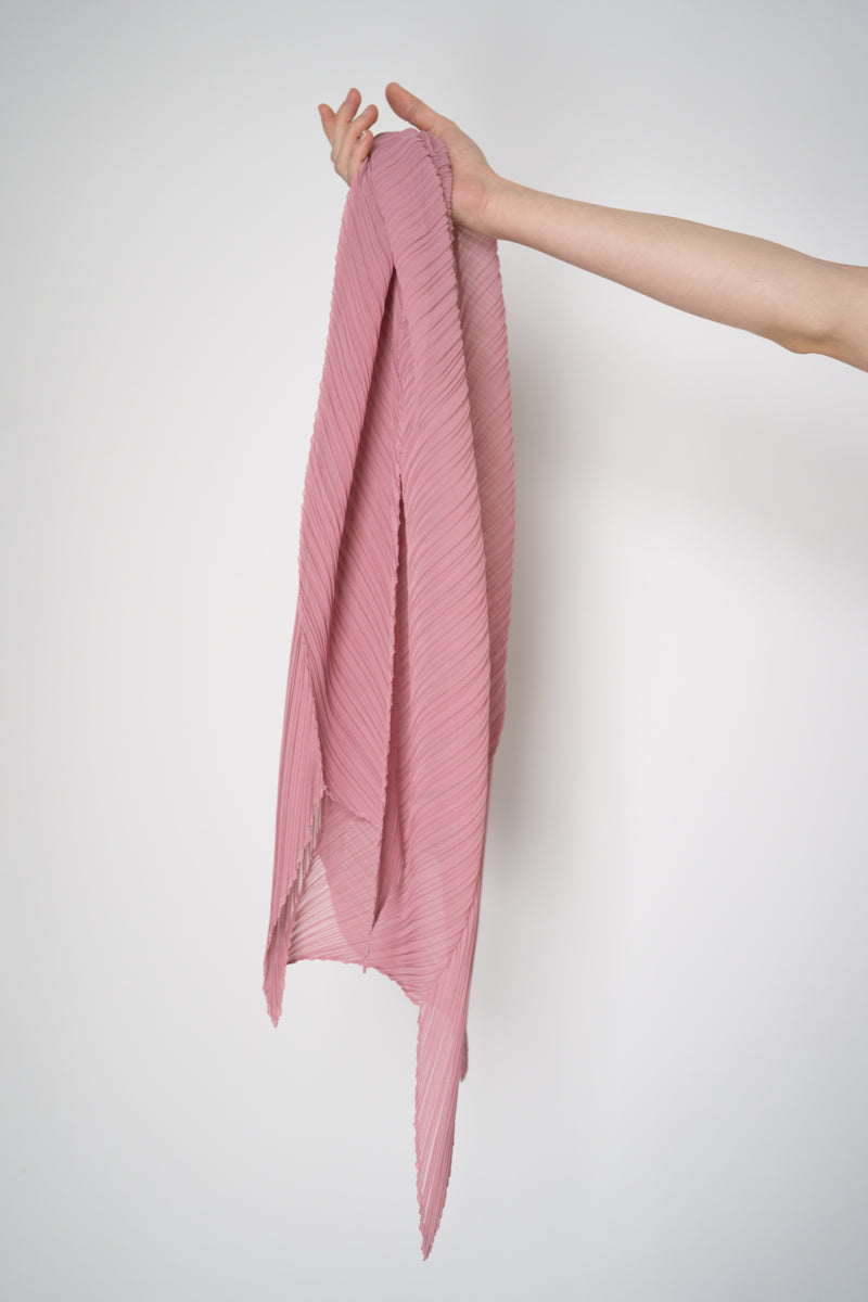 Pleats Please Issey Miyake Monthly Shawl Scarf September in Rosewood Pink Vancouver. Shop Online or in Store.