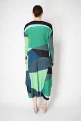 Pleats Please Issey Miyake Orbit Dress in Greens Vancouver. Shop Online or in Store.