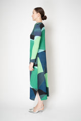 Pleats Please Issey Miyake Orbit Dress in Greens Vancouver. Shop Online or in Store.