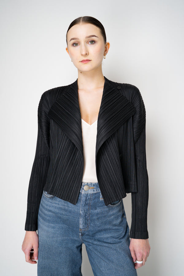 Pleats Please Issey Miyake Pleats Jacket in Black Vancouver. Shop Online or in Store.