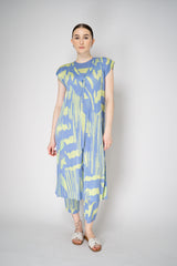 Pleats Please Issey Miyake Refraction Tunic in Lavender and Green Print Vancouver. Shop Online or in Store.