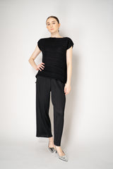 Pleats Please Issey Miyake Sheer Bounce Knit  Sleeveless Top in Black Vancouver. Shop Online or in Store.