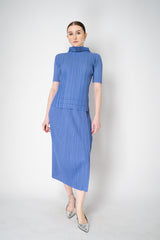 Pleats Please Issey Miyake Soft Pleats Turtleneck T-Shirt in Periwinkle Vancouver. Shop Online or in Store.