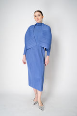 Pleats Please Issey Miyake Soft Pleats Turtleneck T-Shirt in Periwinkle Vancouver. Shop Online or in Store.