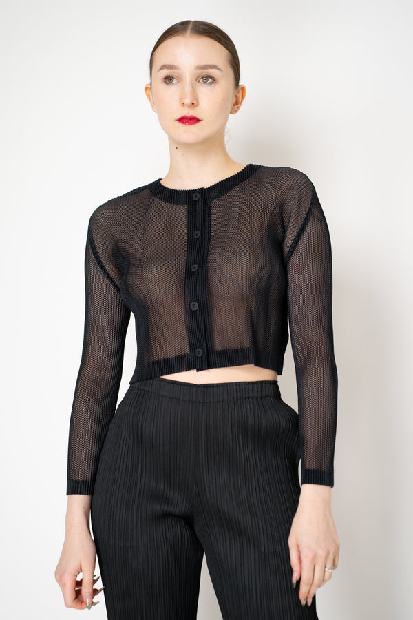 Pleats Please Issey Miyake Tatami April Cardigan in Black – Ashia Mode