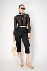 Pleats Please Issey Miyake Tatami April Cardigan in Black Vancouver. Shop Online or in Store.