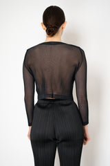 Pleats Please Issey Miyake Tatami April Cardigan in Black Vancouver. Shop Online or in Store.