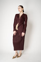 Pleats Please Issey Miyake Thicker Bottoms 1 Skirt in Cacao Brown Vancouver. Shop Online or in Store.