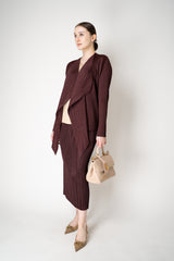 Pleats Please Issey Miyake Thicker Bottoms 1 Skirt in Cacao Brown Vancouver. Shop Online or in Store.