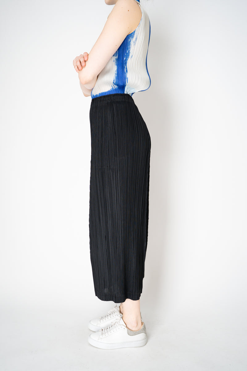 Pleats Please Issey Miyake Thicker Bottoms 1 Wide Flared Pleated Trousers in Black Vancouver. Shop Online or in Store