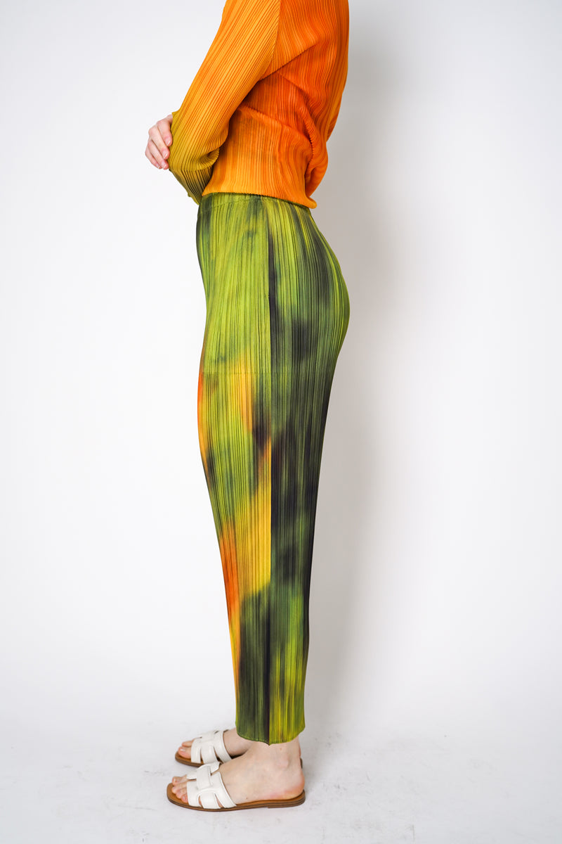 Pleats Please Issey Miyake "Turnip & Spinach" Pants in Green Vancouver. Shop online or in store