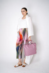 Pleats Please Issey Miyake "Turnip & Spinach" Pants in Pink Vancouver. Shop Online or in Store. 
