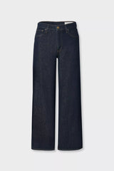 Rag & Bone High Rise Featherweight Wide Leg Andi Jeans in Dark Blue Wash