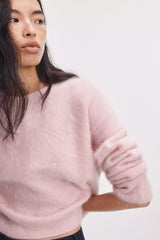 Rag & Bone Jada Brushed Cashmere Crewneck in Pink
