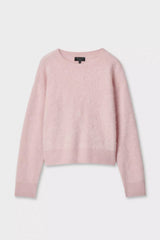 Rag & Bone Jada Brushed Cashmere Crewneck in Pink